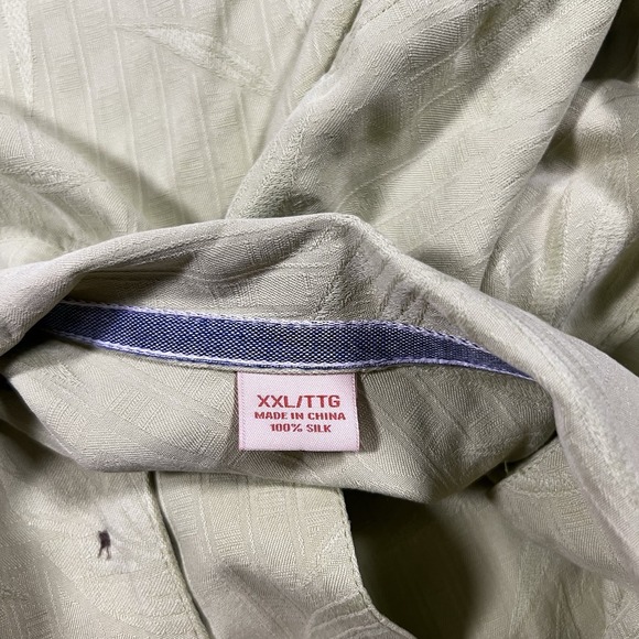 Mens Tommy Bahama Hawaiian Shirt Size XXL 100% Silk All Over Palm Trees 2XL - Picture 4 of 10